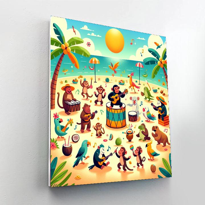 Tropical Island Fiesta DIY Paint By Numbers