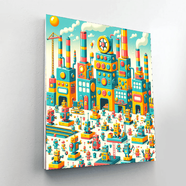 Robot Fun Factory Paint By Numbers Kits