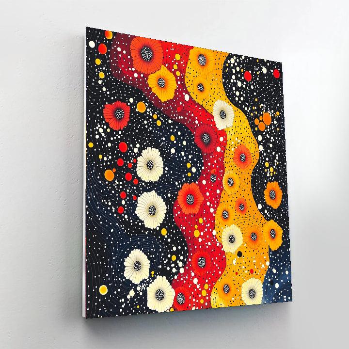 Yayoi Kusama Inspired Infinity Blossom Vision  DIY Paint By Numbers