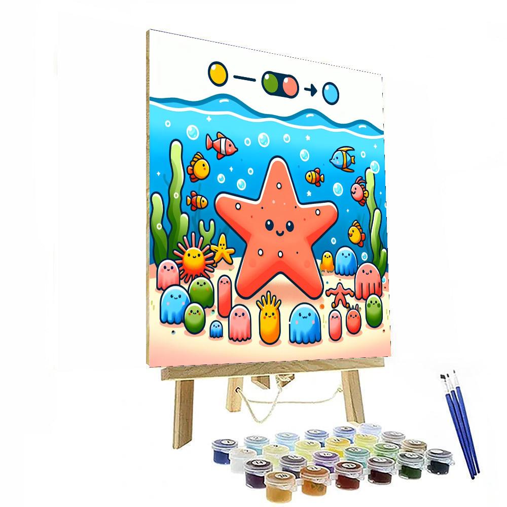 Sparkling Starfish Celebration Painting Number Kit