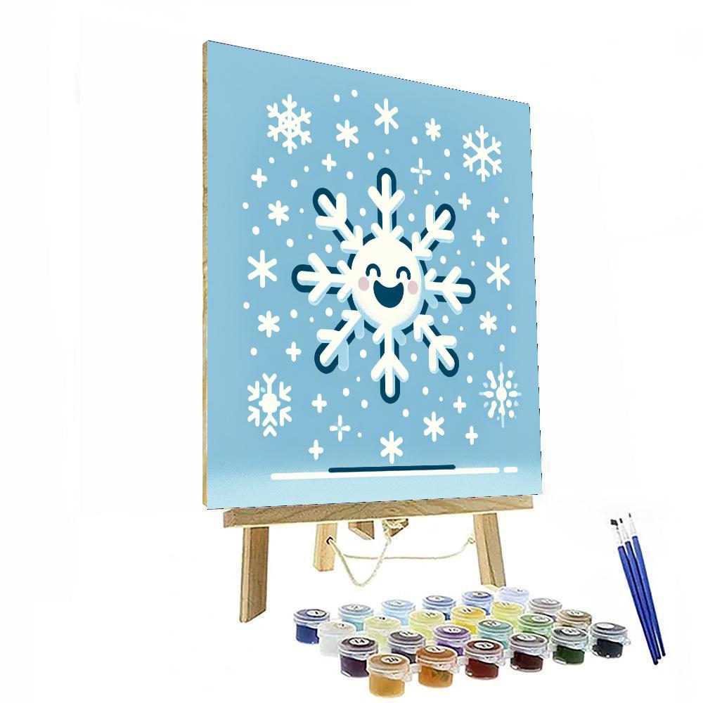 Spirited Snowflake Number Painting