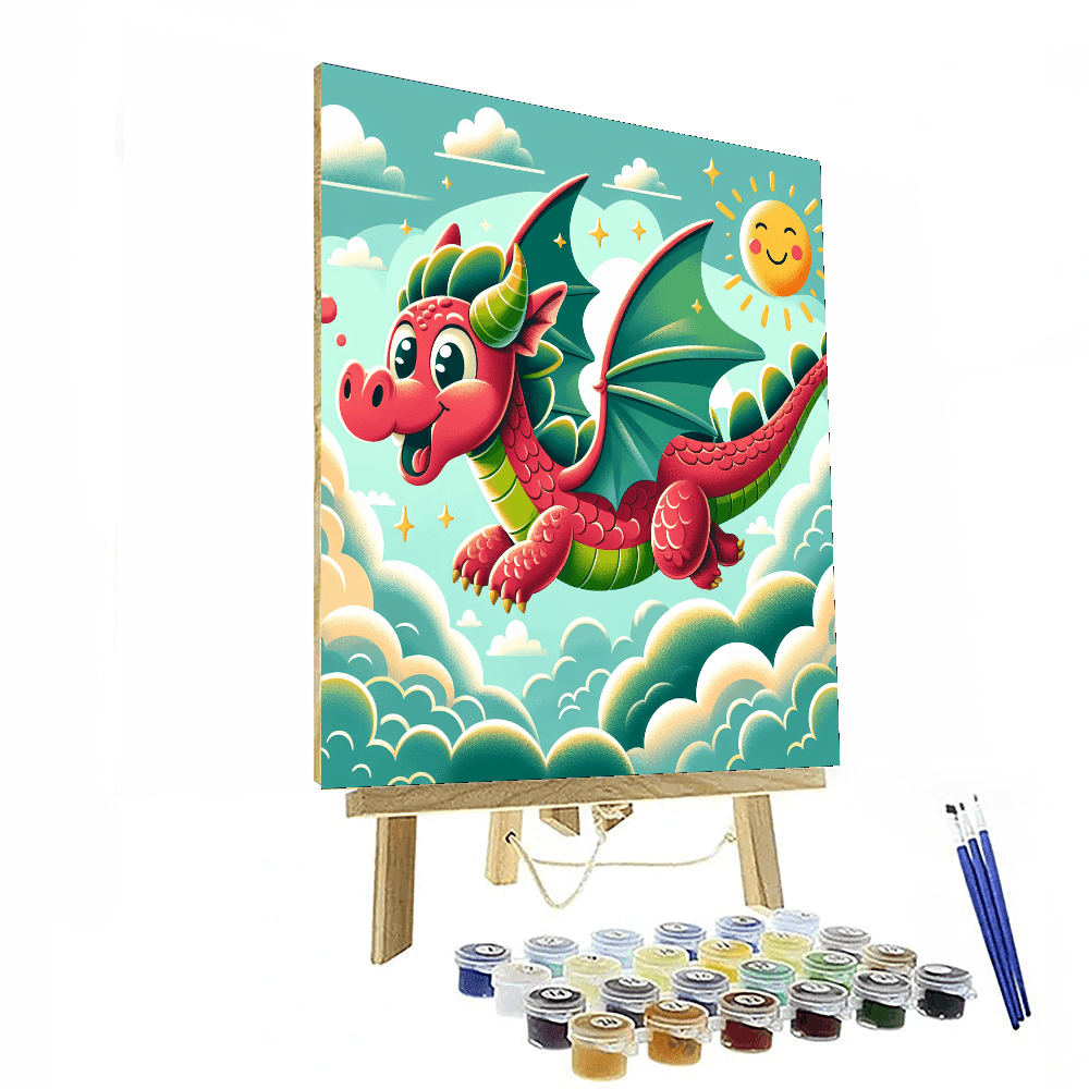 Dashing Dragon Number Painting