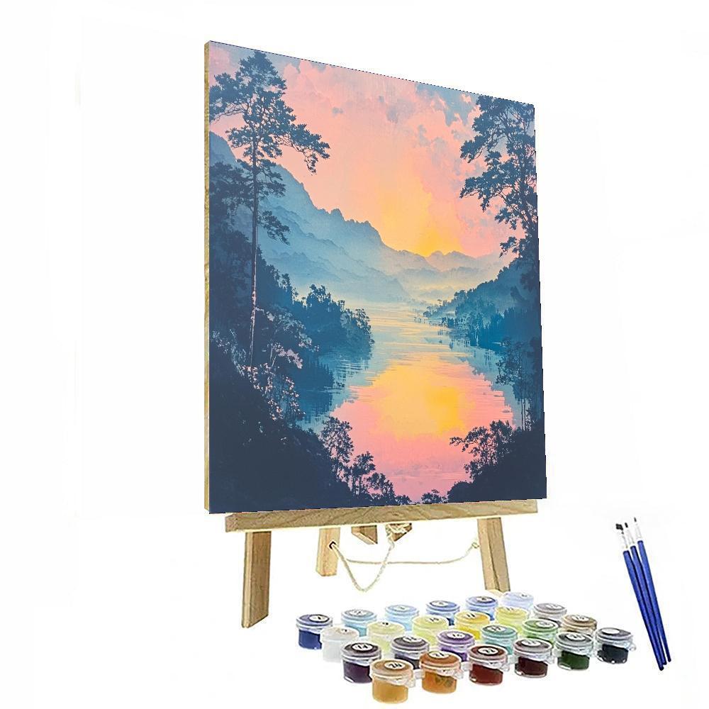 Utagawa Hiroshige Inspired Radiant Morning  Paint By Numbers Art