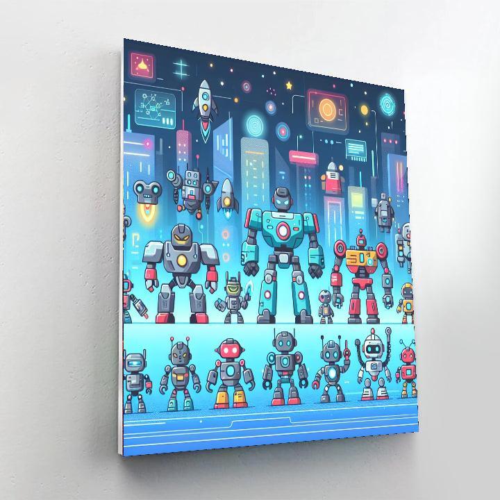 Robot Warriors DIY Paint By Numbers