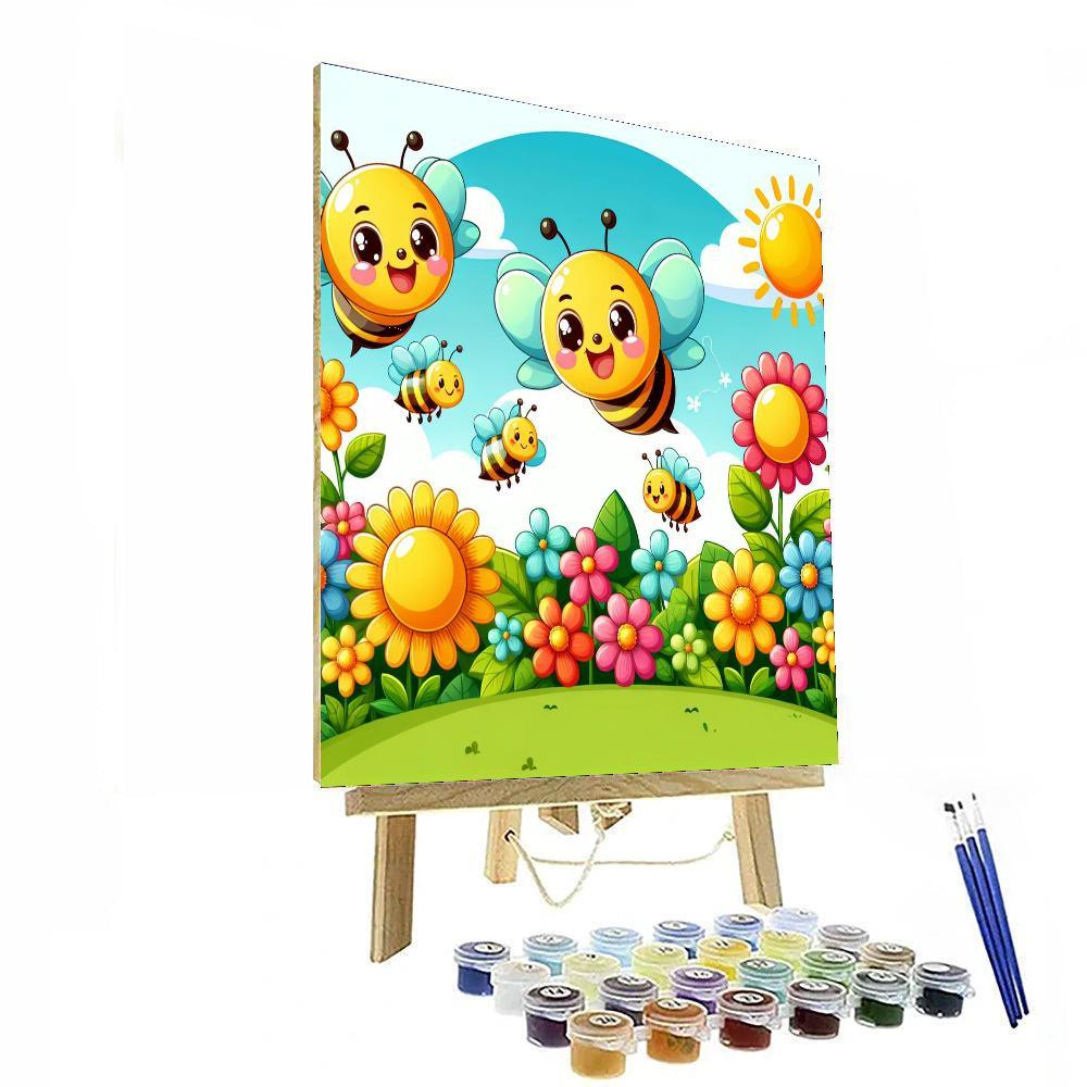 Cheery Bee Adventure Paint By Numbers