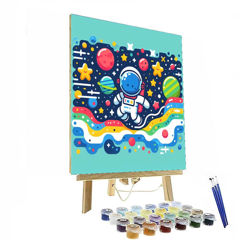 Starry Night Astronaut Adventure DIY Paint By Numbers