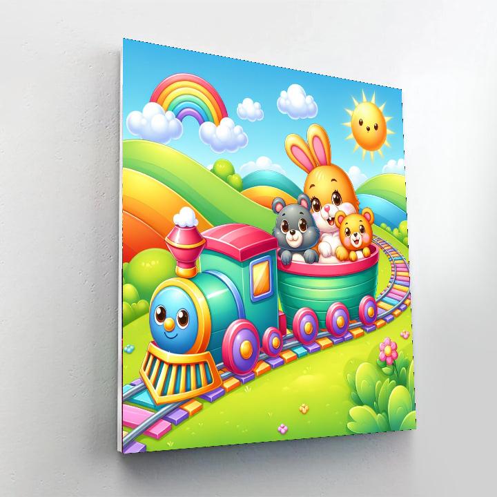 Sweet Dream Train DIY Paint By Numbers