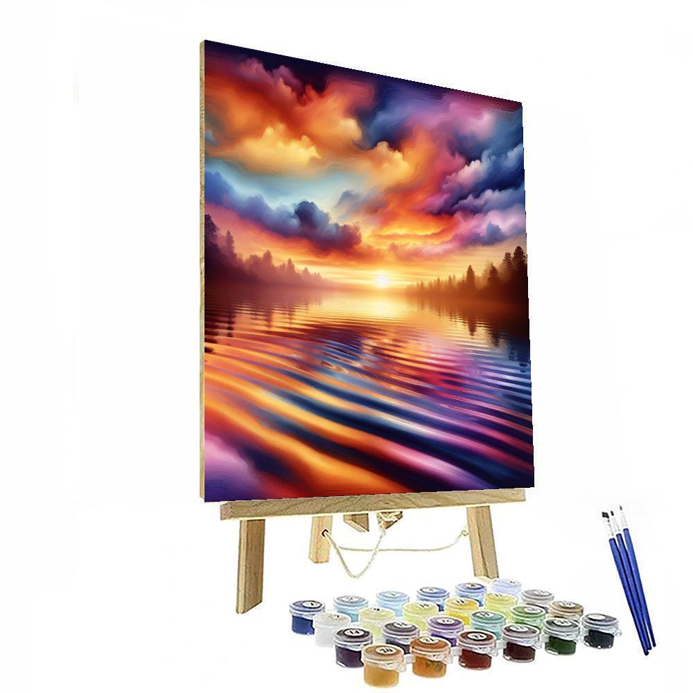 Radiant Sunset at the Lake - DIY Painting By Numbers Kit – Artistry Rack