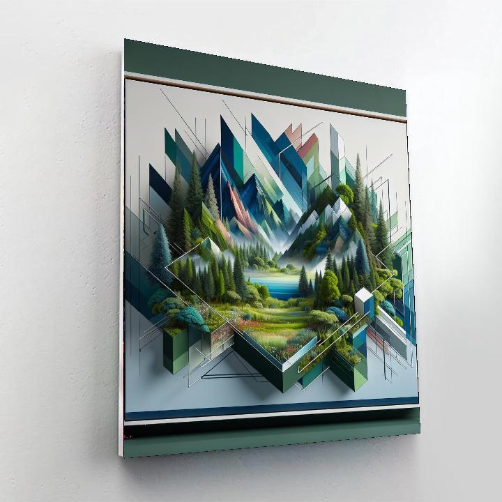 Geometric Nature Fusion Paint By Numbers Art