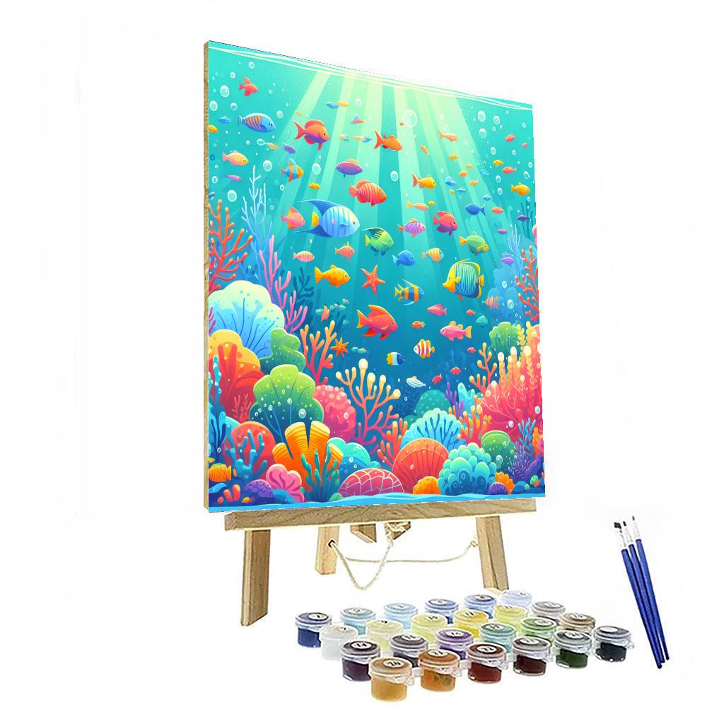 Underwater Coral Dance Painting By Numbers Kit