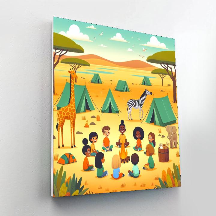 Safari Camp Serenade Painting By Numbers Kit