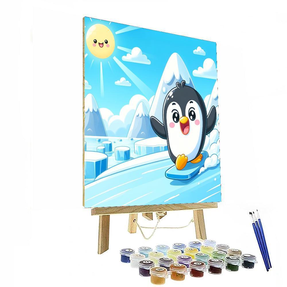 Adventurous Penguin Number Painting
