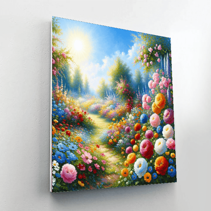 Delightful Spring Blooms Number Painting