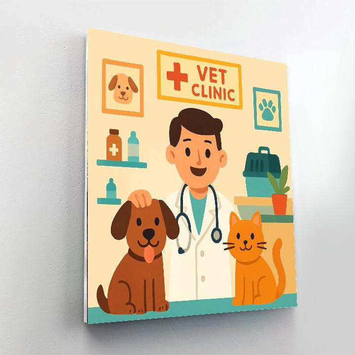 Pet Vet Clinic Day DIY Paint By Numbers