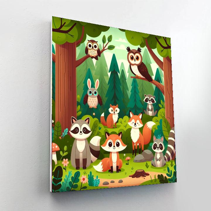 Adventure With The Woodland Creatures Paint By Color