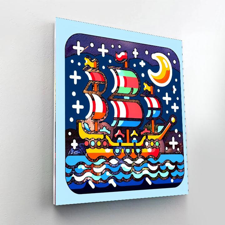 Starlit Pirate Voyage Paint By Numbers