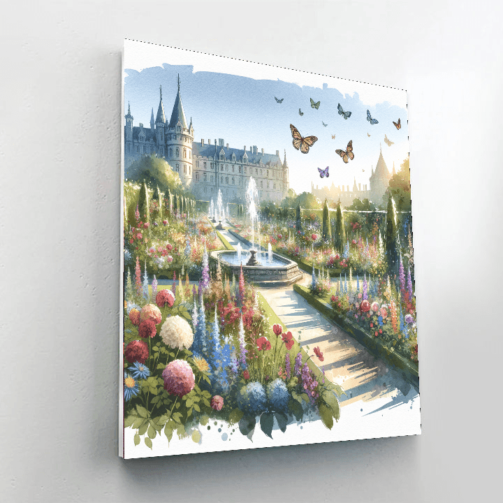 Enchanted Castle Gardens Paint By Numbers