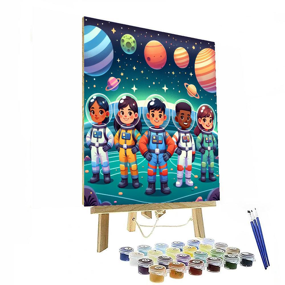 Space Hero Mission Painting Number Kit