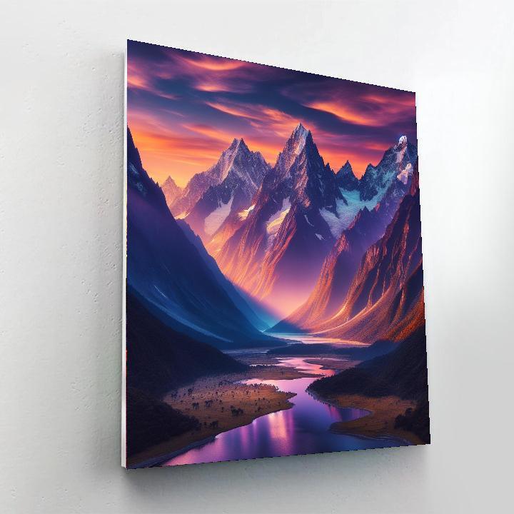 Majestic Mountain Heights Paint By Numbers Art