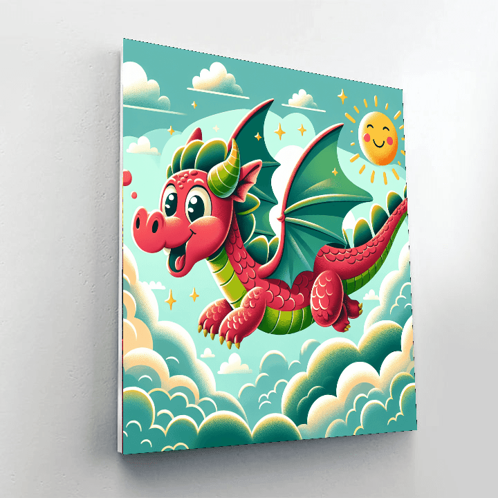 Dashing Dragon Number Painting