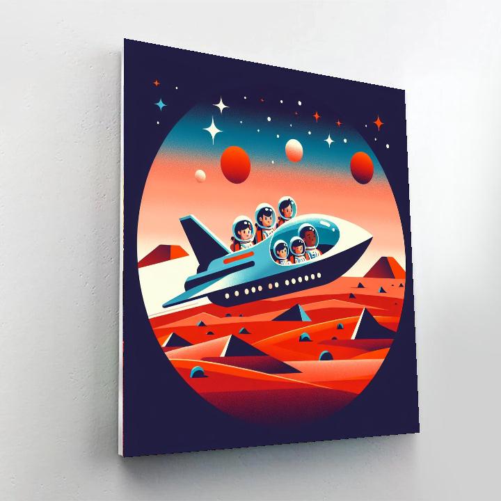 Galactic Journey To Mars Painting Number Kit