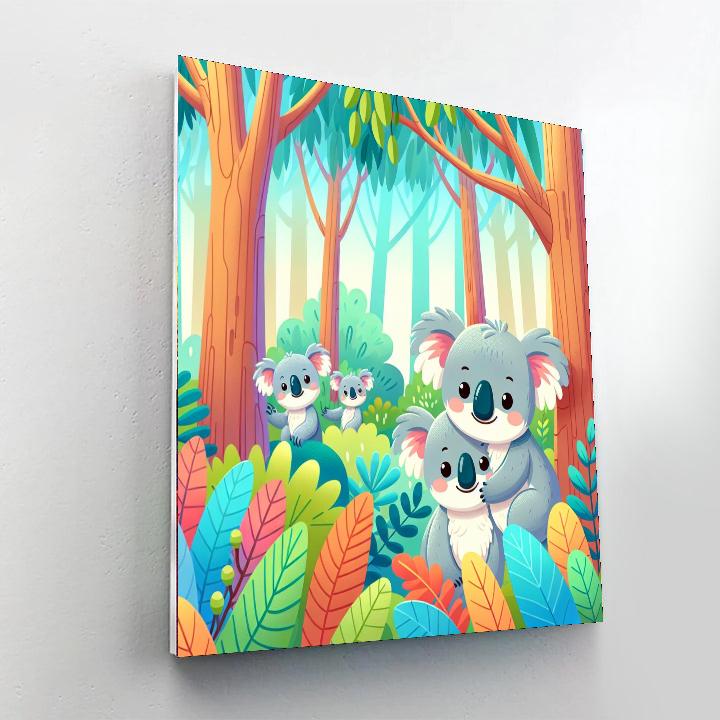 Cuddly Koala Friends Paint By Numbers Art