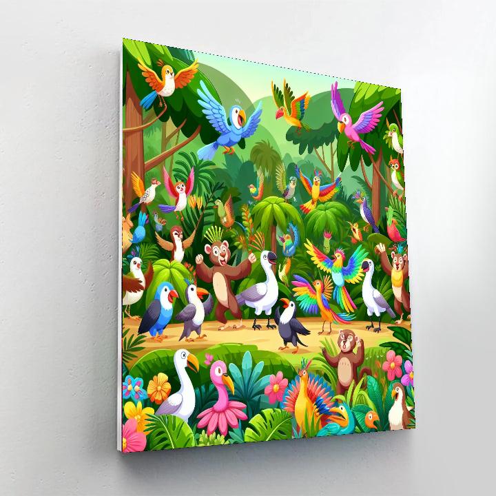 Jubilant Jungle Jive Paint By Numbers Art