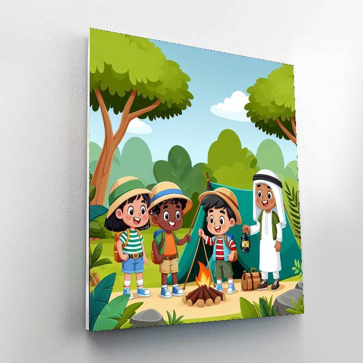 Jungle Explorer Camp Paint By Numbers Art