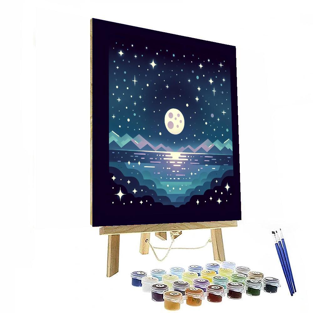 Lunar Dreamscape Voyage Painting Number Kit