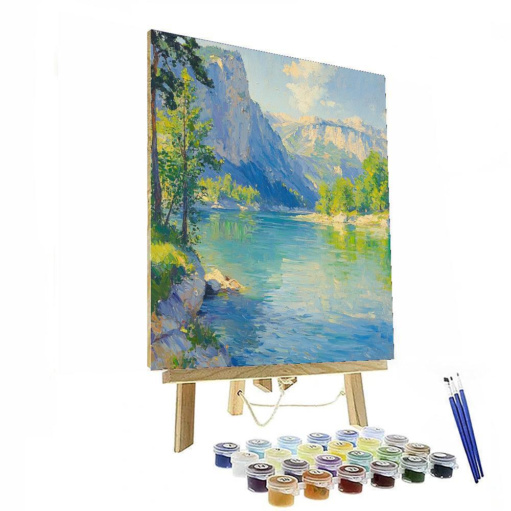 Paul Cézanne Inspired Calm River Path  Painting By Numbers Kit