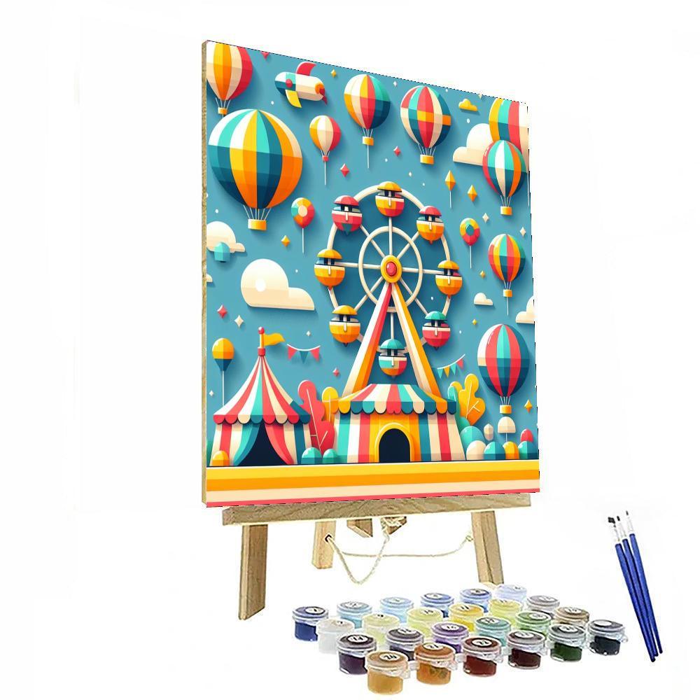 Colorful Carnival Ride Numbered Painting Kits