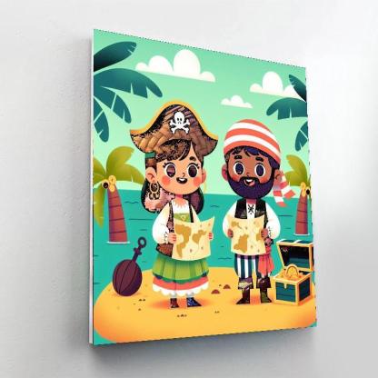 Pirate Pals' Island Adventure Paint By Number
