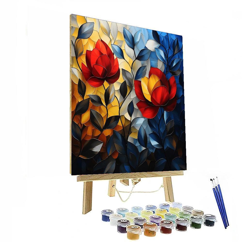 Frida Kahlo Inspired Echoing Colors Of Emotion  Painting By Numbers Kit