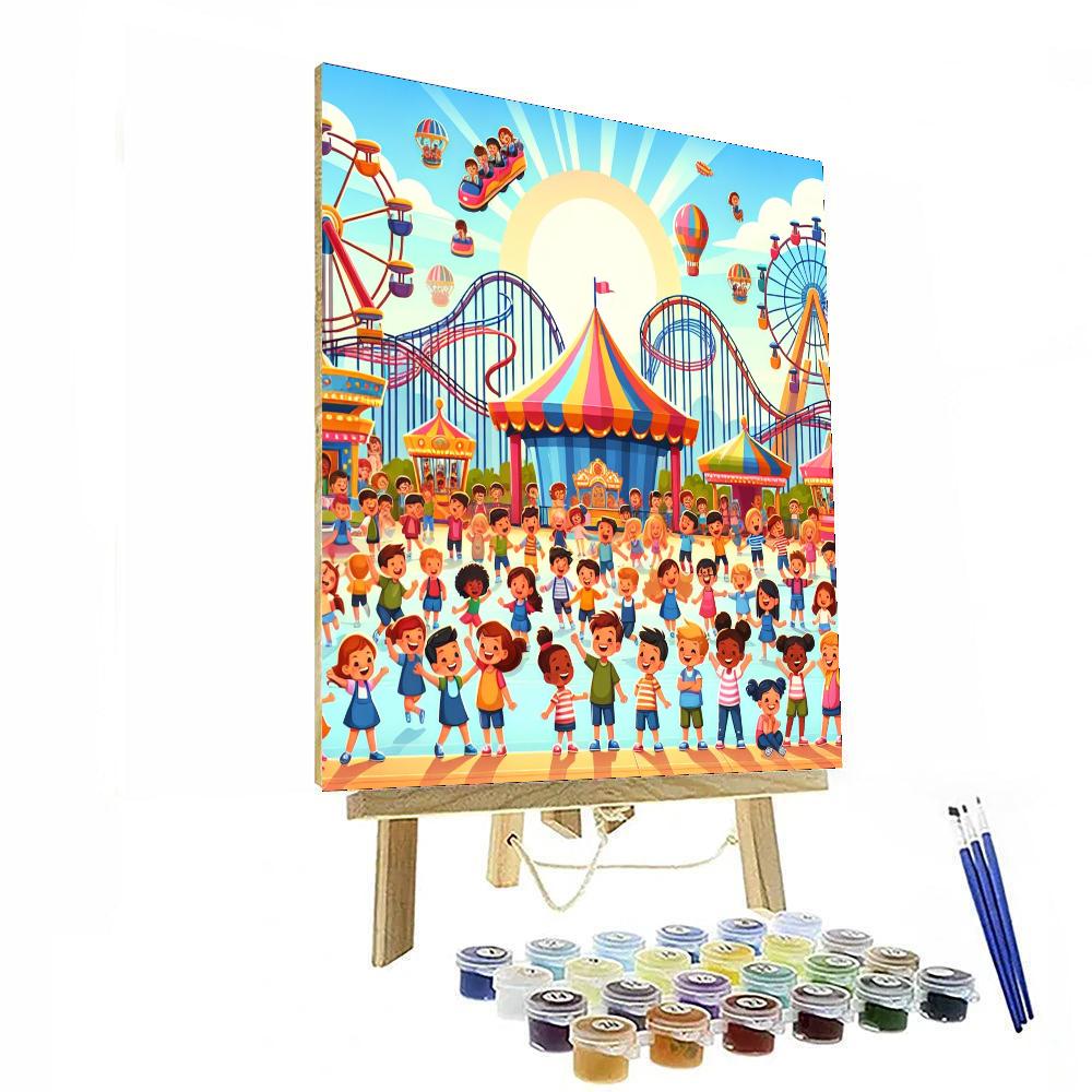 Fun Time At The Amusement Park Numbered Painting Kits