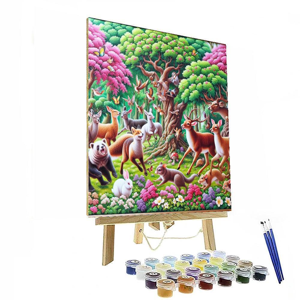Joyful Forest Celebration Paint By Numbers Art