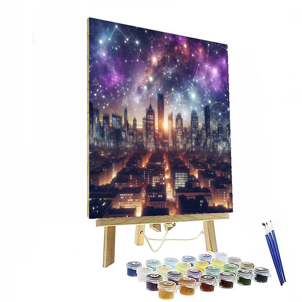 Celestial Cityscape Painting Number Kit