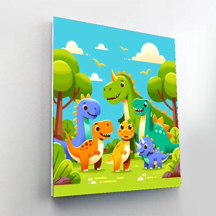 Adventurous Dinosaur Park Paint By Number