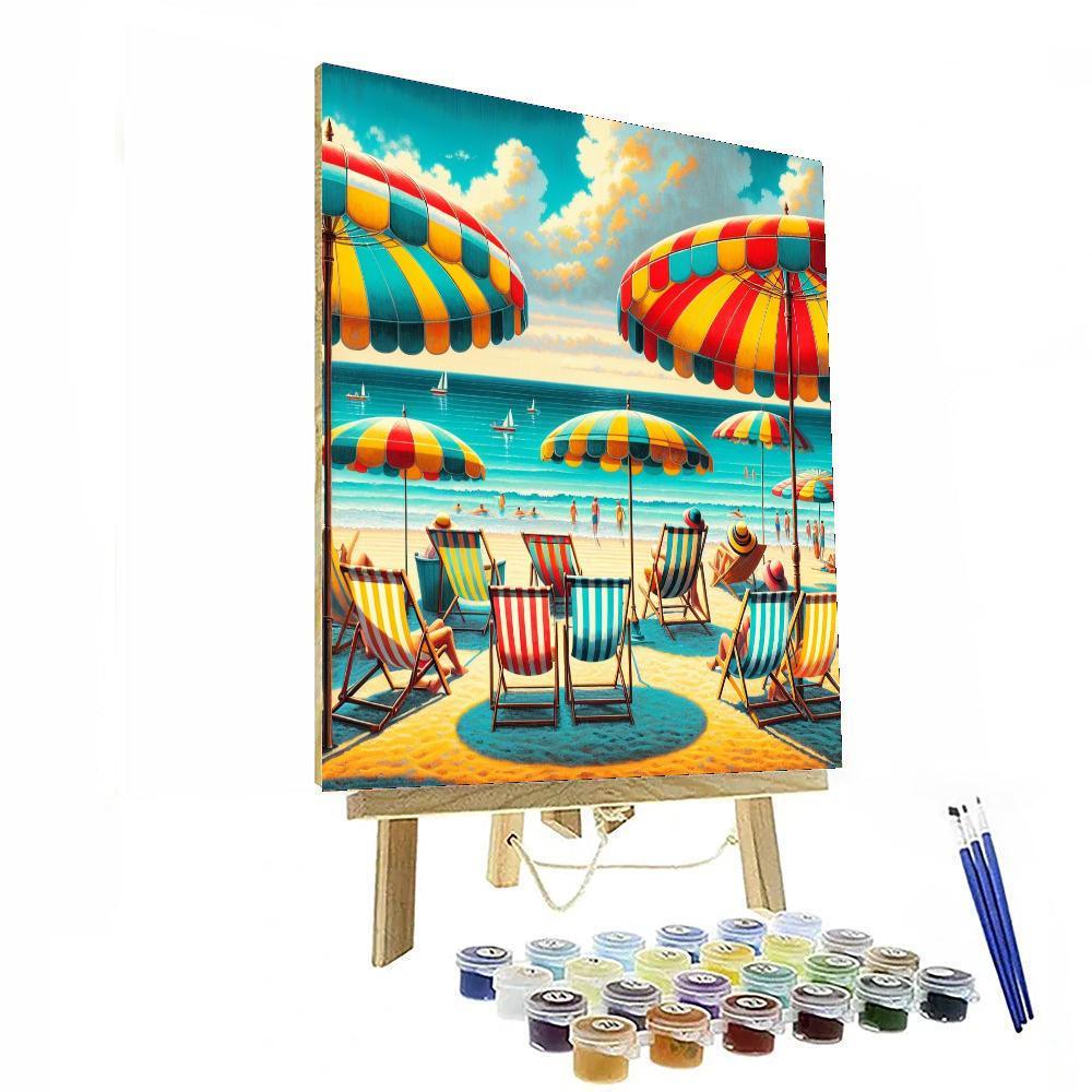 Retro Seaside Joy DIY Paint By Numbers