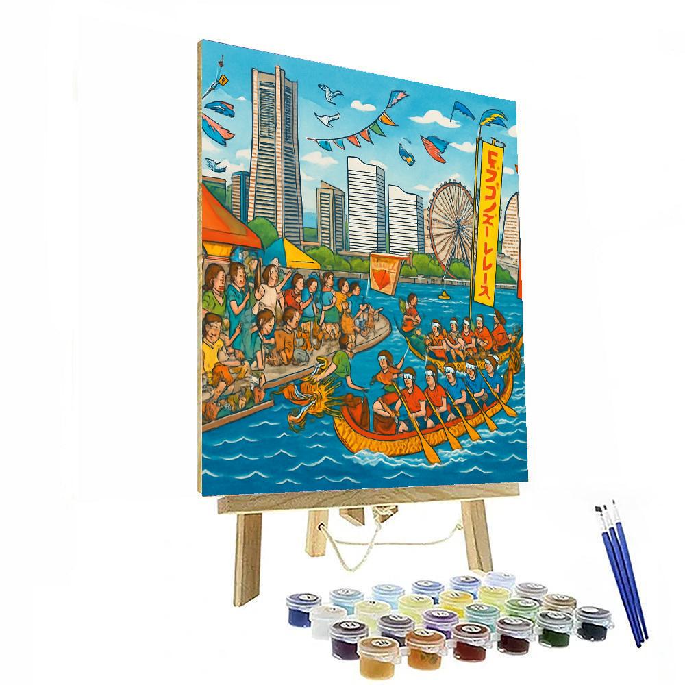 Yokohama Dragon Boat Race - Japan DIY Paint By Numbers