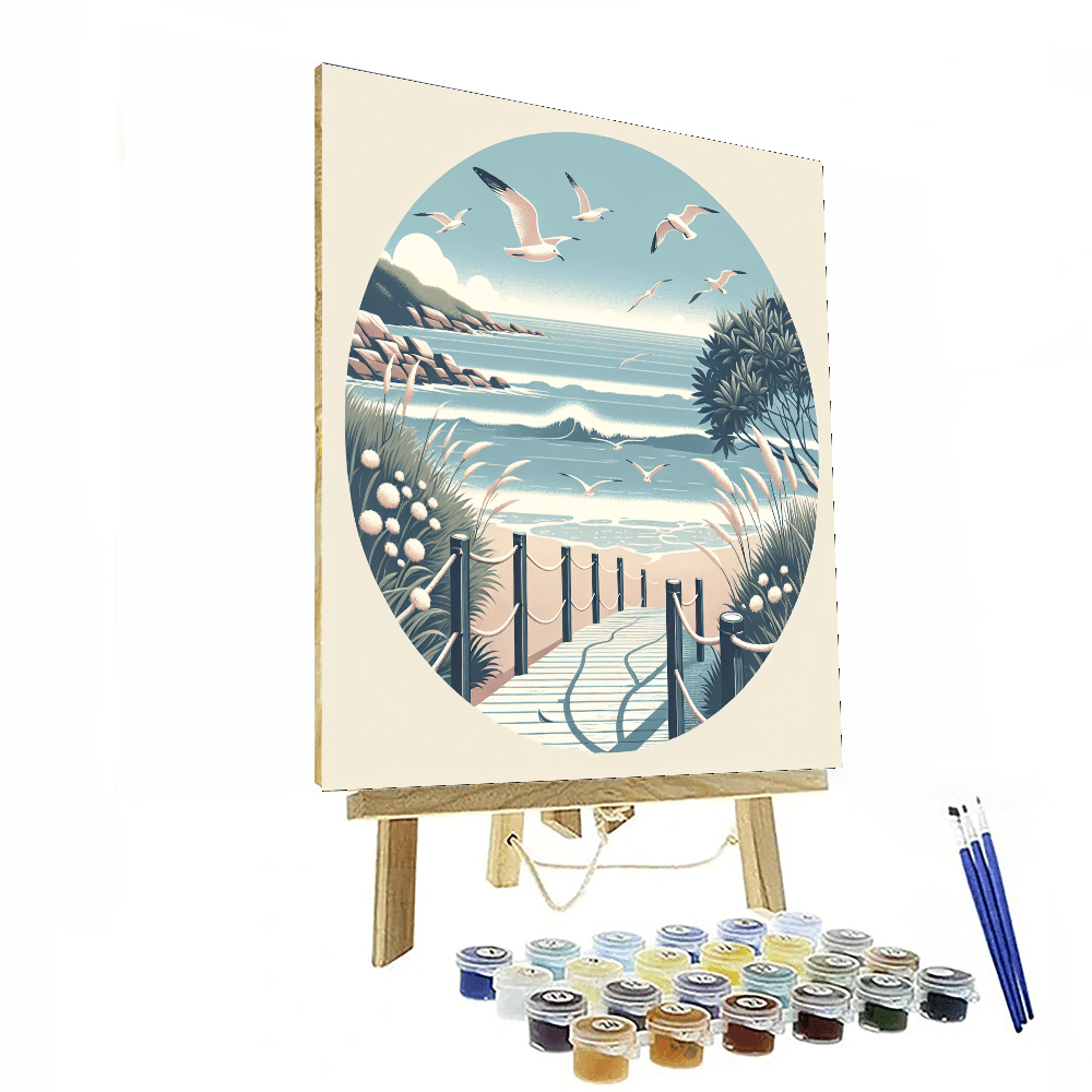 Peaceful Coastal Walk Painting Number Kit