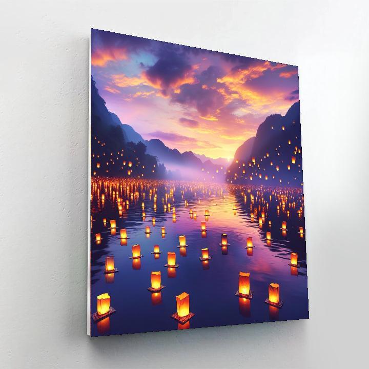 Twilight Lantern Festival Numbered Painting Kits