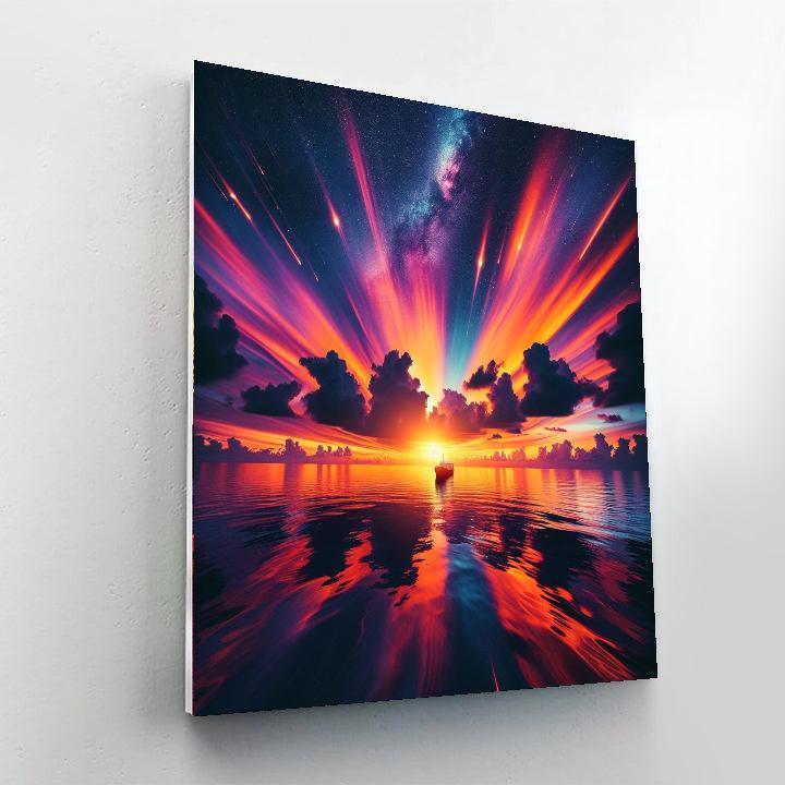 Golden Horizon Sunset Numbered Painting Kits