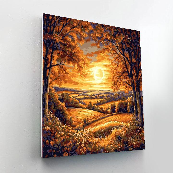 John Constable Inspired The Harvest Moon  Painting By Numbers Kit