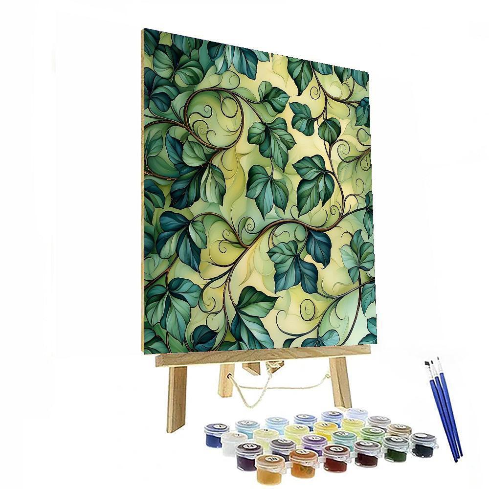 Alphonse Mucha Inspired Verdant Dreamscape  Painting Number Kit