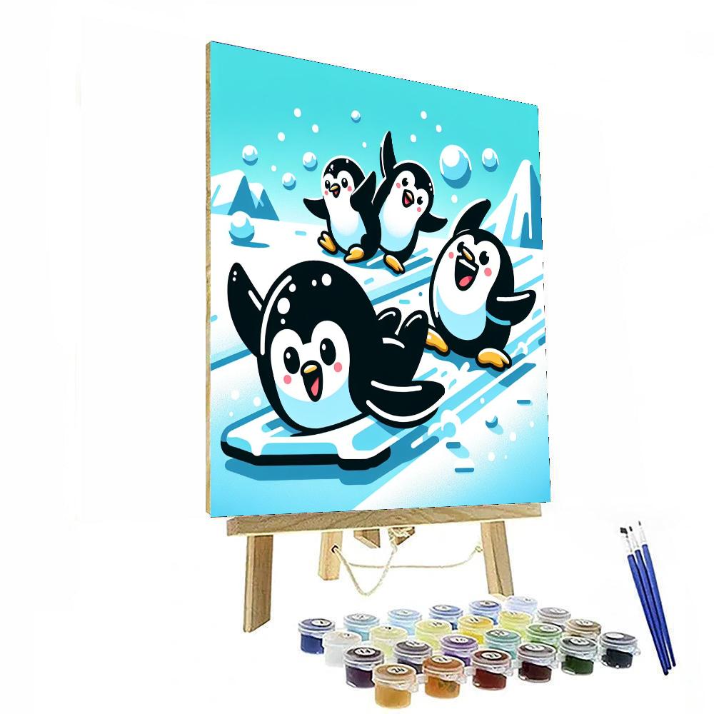 Penguin's Polar Playground Painting By Numbers Kit