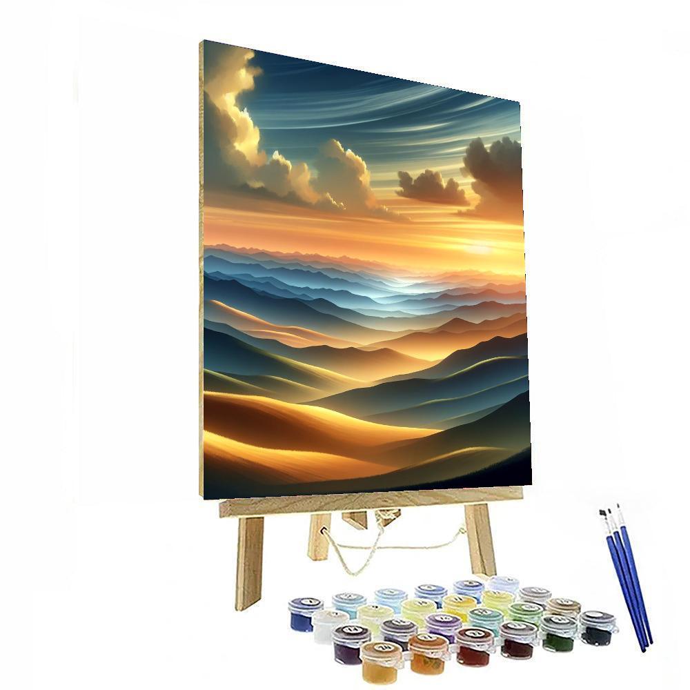 Ethereal Sunrise Landscape Paint By Numbers Art