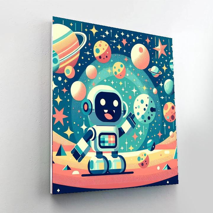 Robotic Galaxy Adventure Numbered Painting Kits