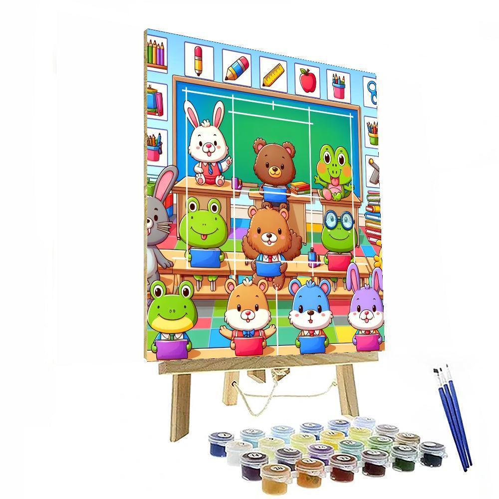 Silly Animal School Paint By Numbers Kits
