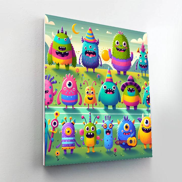 Merry Monster Parade Painting Number Kit