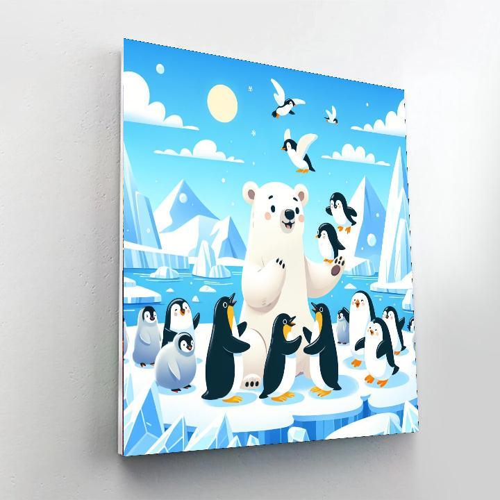 Friendly Arctic Expedition Painting By Numbers Kit